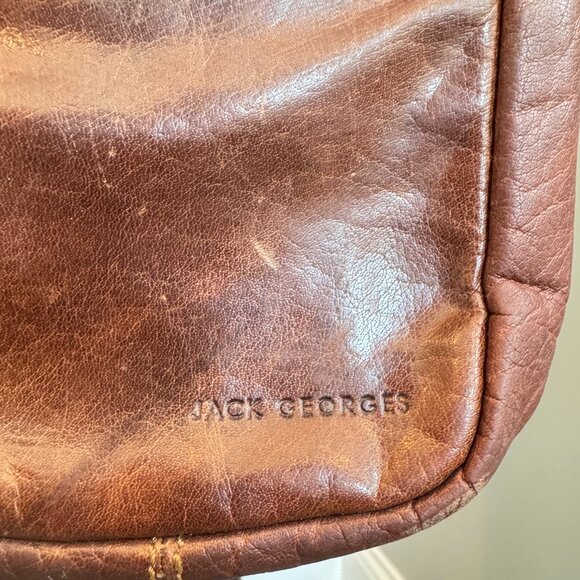 Vintage Jack Georges Brown Leather Crossbody Bag - Picture 6 of 16